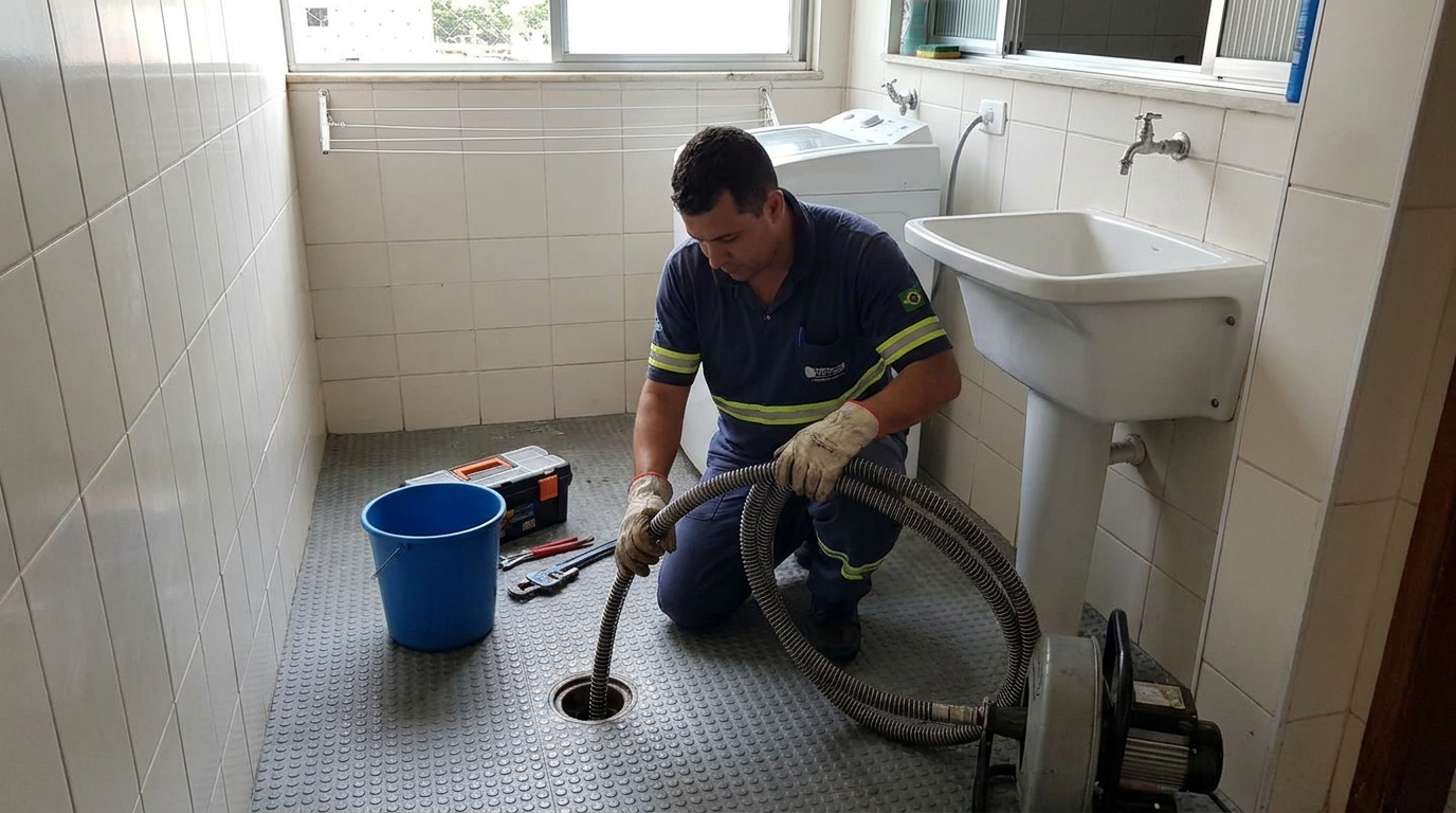 Desobstrução na Cozinha em Barcelona, Sorocaba‑SP